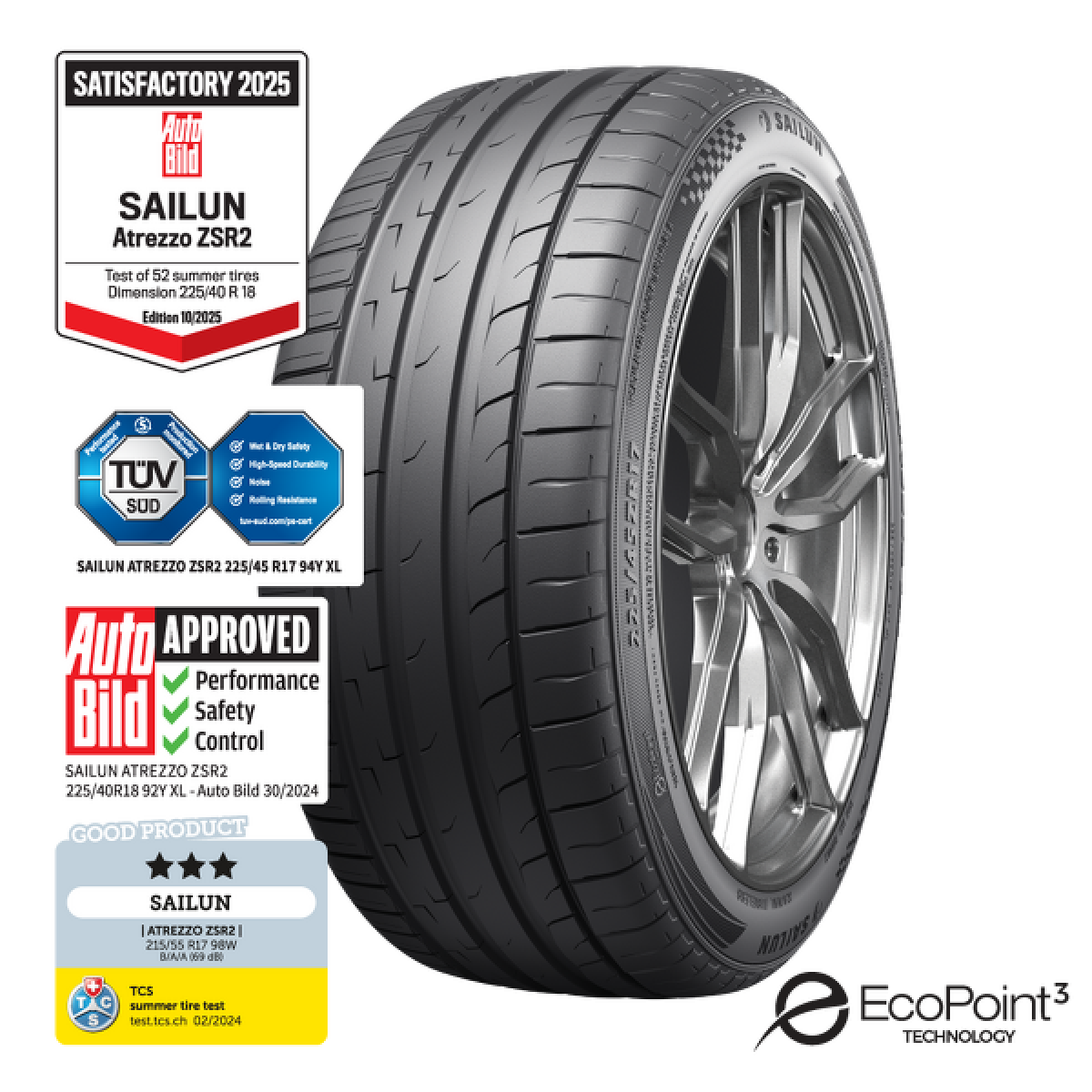 255/50R19 107Y, Sailun, ATREZZO ZSR2 SUV XL | Dobré pneu
